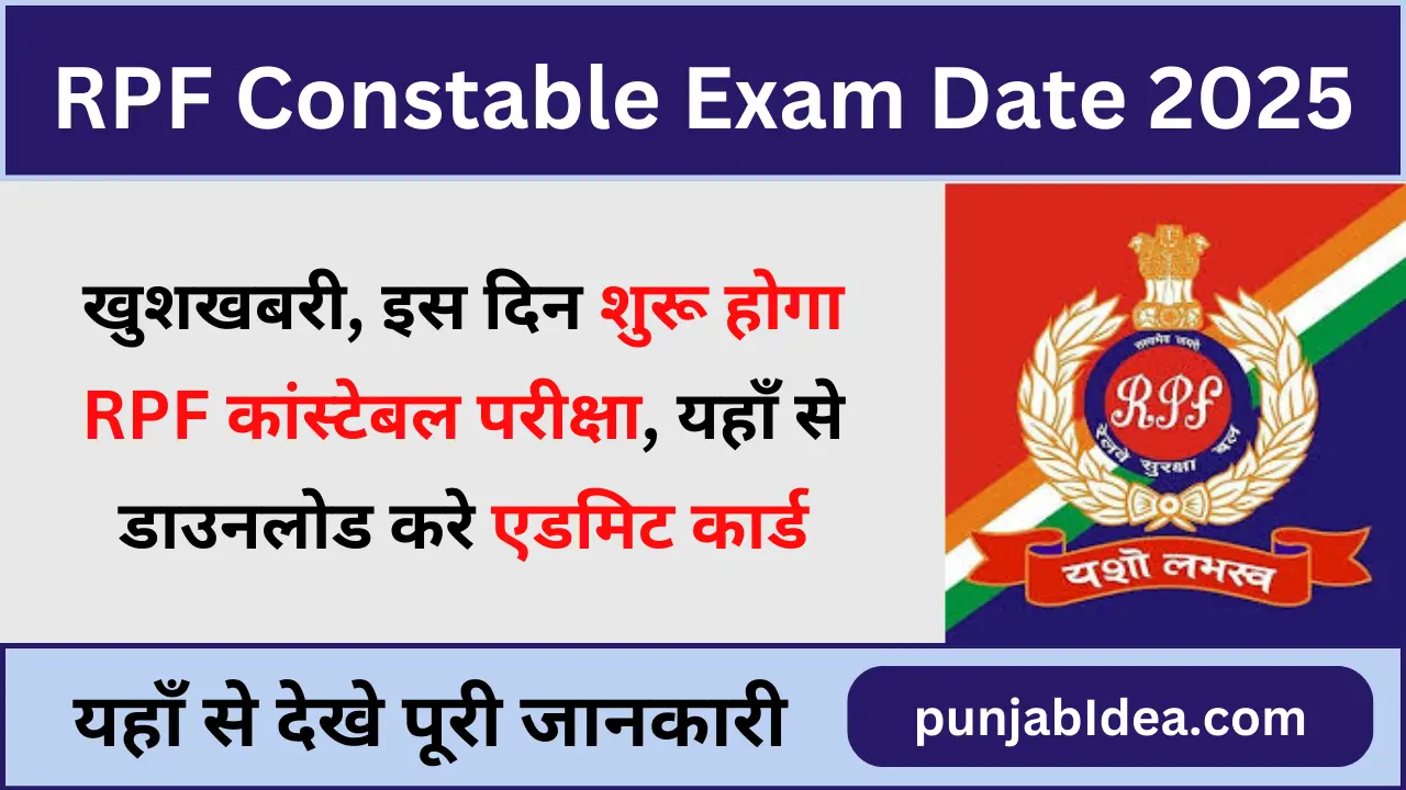 RPF Constable Exam Date 2025